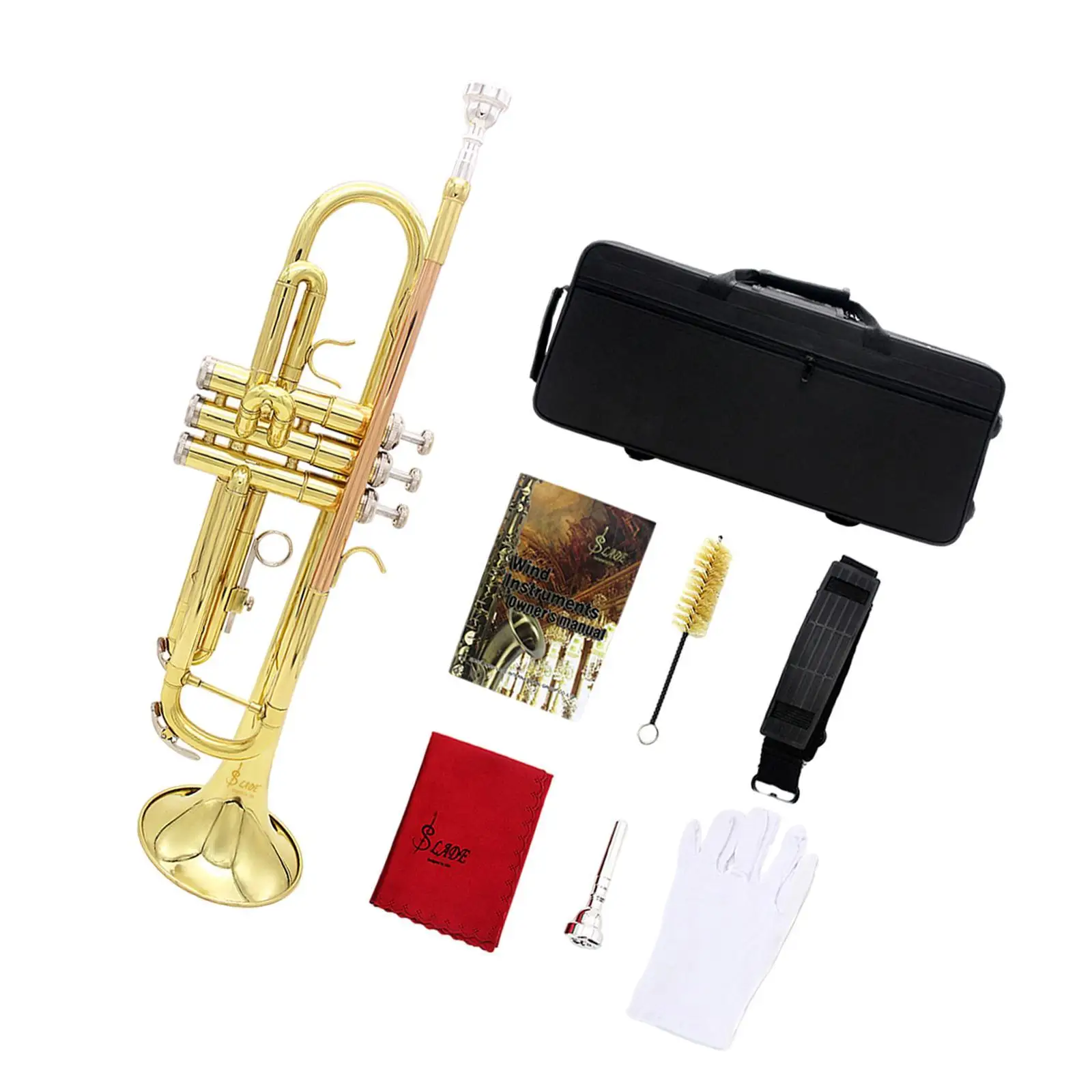 B Flat Trumpet Set Cloth Classic for Children Beginner Advanced Student