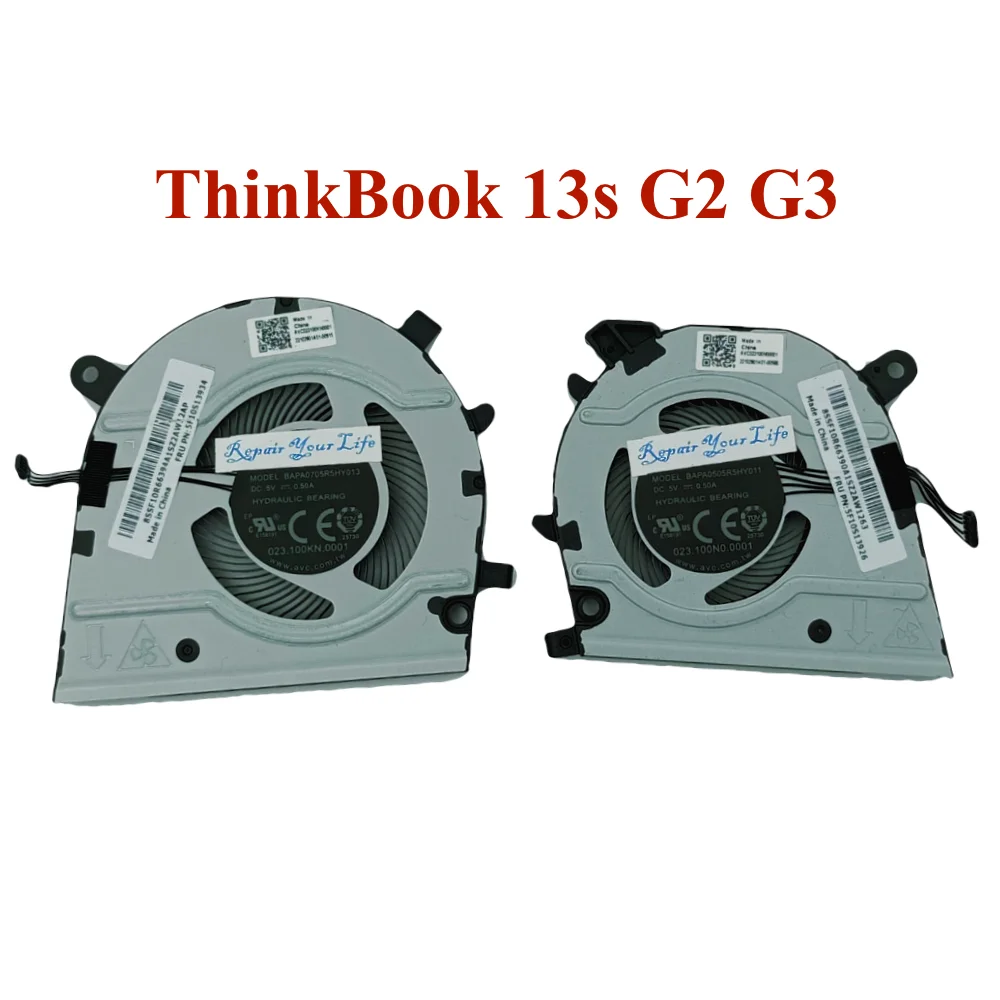 

Laptop CPU GPU Cooling Fan for Lenovo ThinkBook 13s G2ITL 20V9 G2ARE 20WC 5F10S13934 5F10S13926 BAPA0705R5HY013 BAPA0505R5HY011