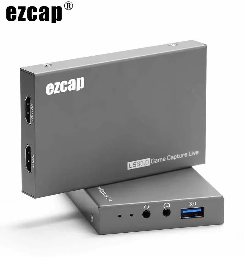 Ezcap269 4K 60fps HDR Loop USB 3.0 HDMI Video Capture Card Recording Box PC Phone Game Live Streaming 1080P Can Mic In Mix Audio