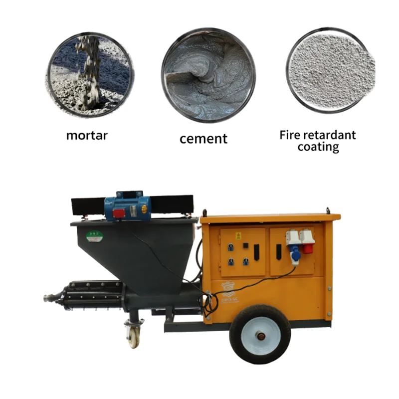 Cement Mortar Sprayer Wall Cement Mortar Plastering Machine with Mixer Electric Power