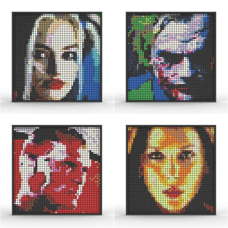 Figuras de dibujos animados de Anime de película, bloques móviles para coleccionar, decoración artística de píxel de ladrillo, pintura decorativa para el hogar, juguetes DIY, regalos de navidad