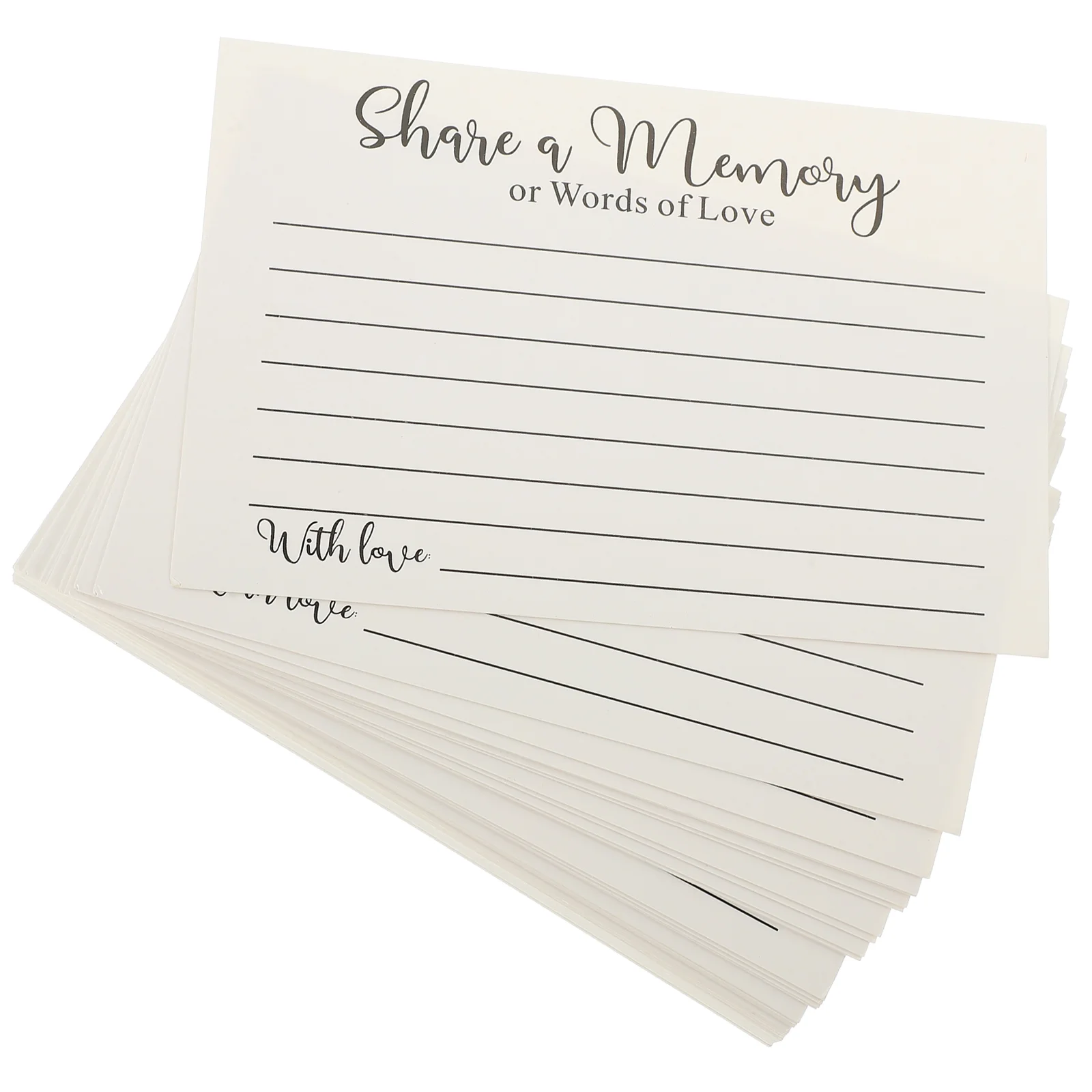 Holder Funeral Message Card 1 Pack/50 Sheets Gift Blank for Memory Bride Envelope Greeting