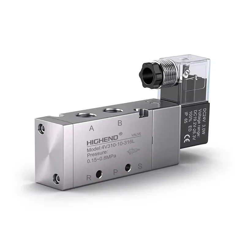 4V310 316L Solenoid Valve 5/2 Position Air Pneumatic Control Valve Durable Industrial Components for Factory Automation