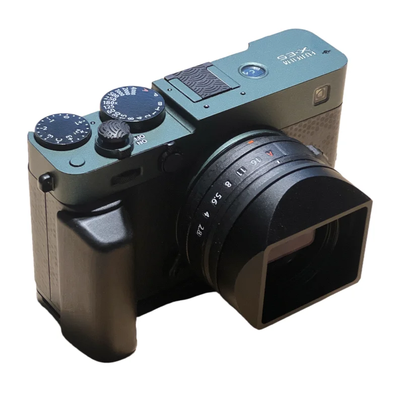 Quadratische Gegenlichtblende aus Metall mit kostenloser Kappe für Fujifilm Fujinon XF 23 mm F2.8 R WR – XE5 Kamerazubehör