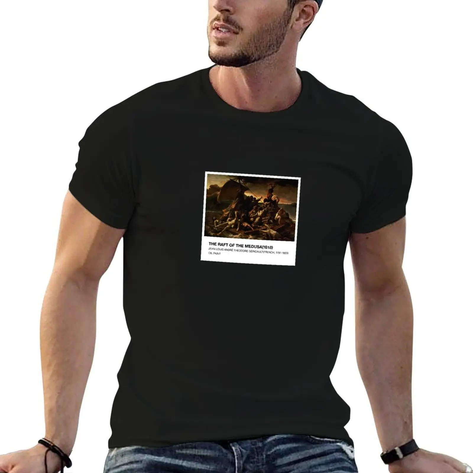 Camiseta de manga corta informal para todo tipo de clima del Museo del Louvre con diseño de Théodore Géricault - El bote de la Medusa (1818)