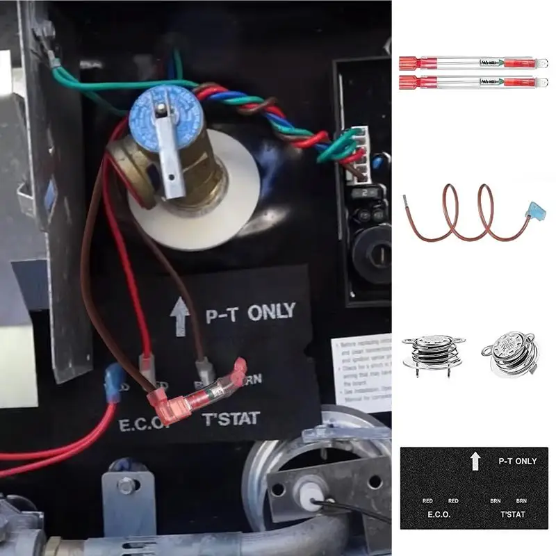 RV Water Heater Thermostat Water Heater ECO Thermostat Assembly RV Water Heater Thermal Breaker Kit For Safe Water Environment