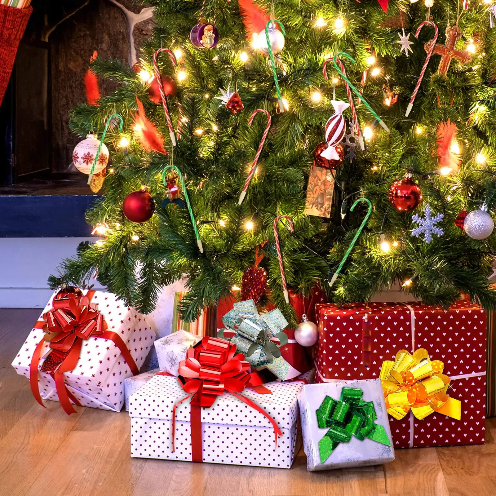 12 stücke Kunststoff Weihnachten Zuckerstange Geformt Kugelschreiber Urlaub Geschenk Schreiben Werkzeuge Büro Liefert Set – Detail 5