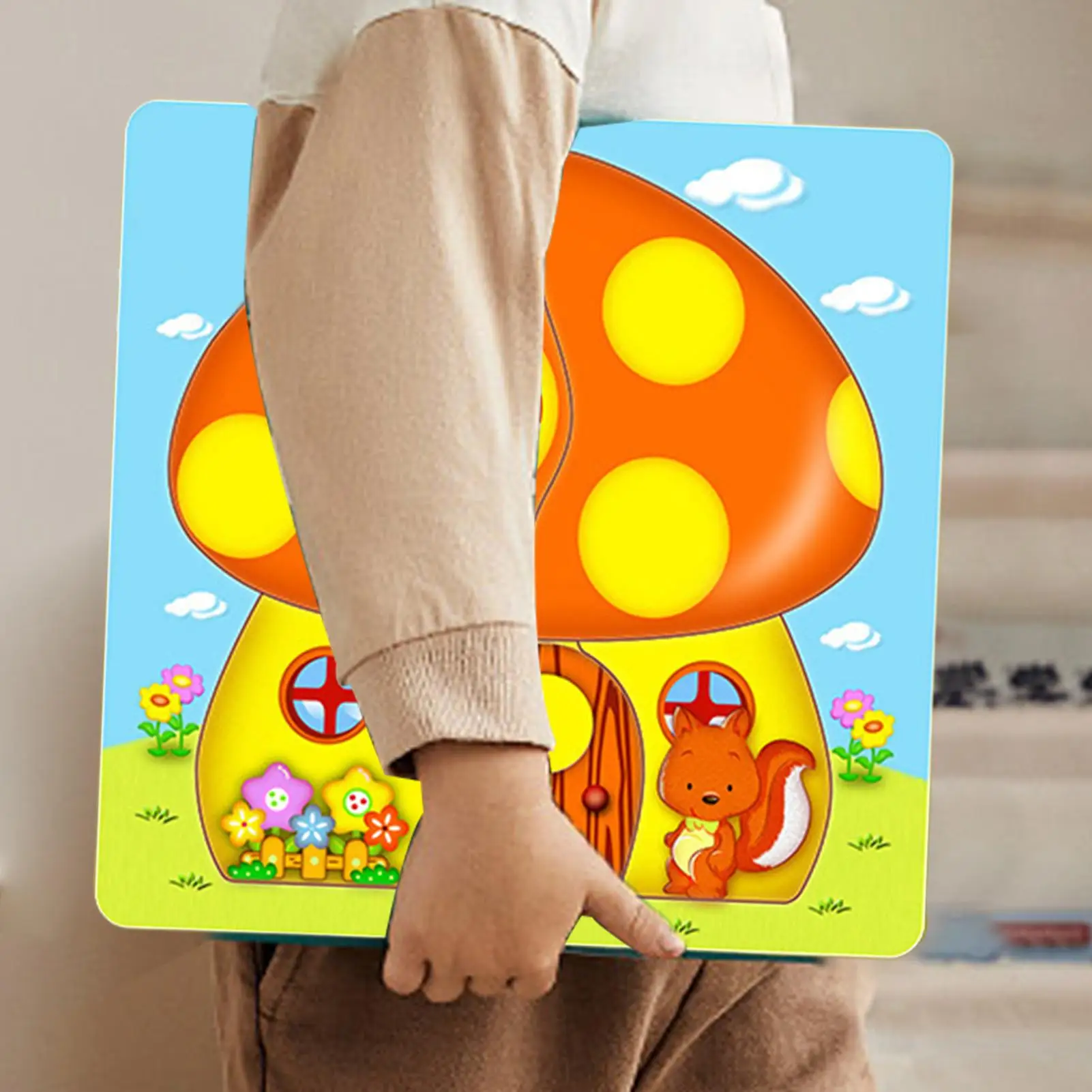 子供向けパズル 木製多層学習玩具 就学前の建物ジグソーパズル 子供用 女の子 ホームトラベル ホームスクール