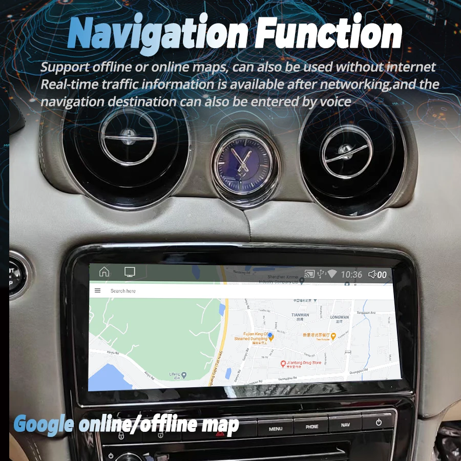 شاشة 10.25 بوصة لسيارة جاكوار XJL XJ 351 2010-2018 أندرويد نظام تحديد المواقع ستيريو CarPlay 4G مشغل فيديو الوسائط المتعددة الملاحة Autoradio