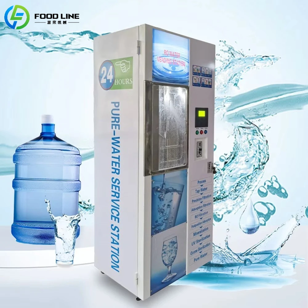 Customized 24 Hours Self Service Purified Water Vending Machine Coin Operated Self-Service Water Dispenser for Community