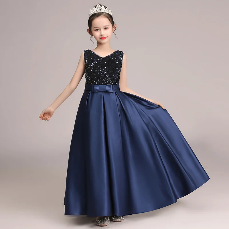 2026 Girls Piano Violin Performance Elegant Dress Pageant Birthday Princess Gown Formal Party OutfitCostume Children New Sequin