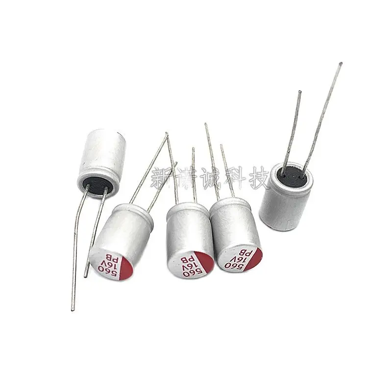 10pcs/solid capacitor 16V560UF 16V 560UF volume 8X11 in-line solid state electrolysis new spot