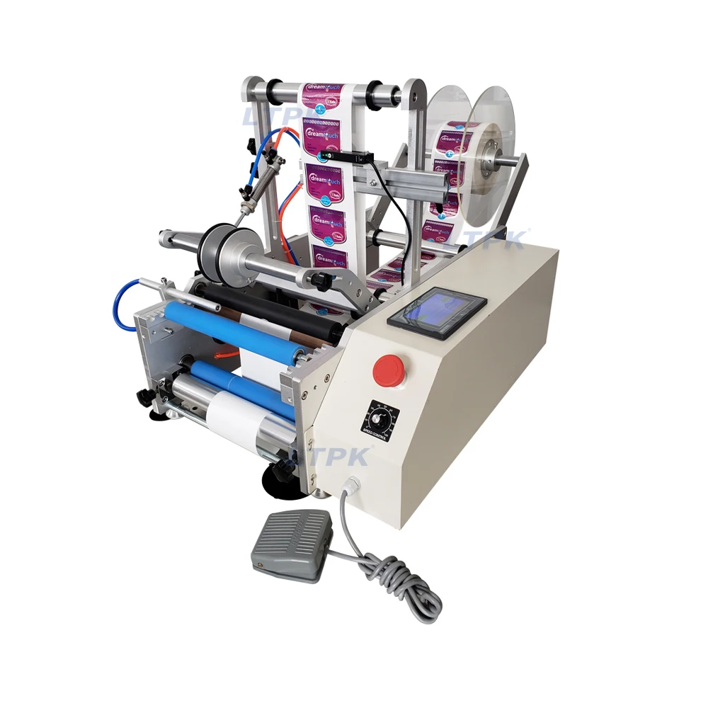 

LT-190III Electric Semi-automatic Paper Milk Fruit Juice Can Round Bottle Adhesive Labeling Machine