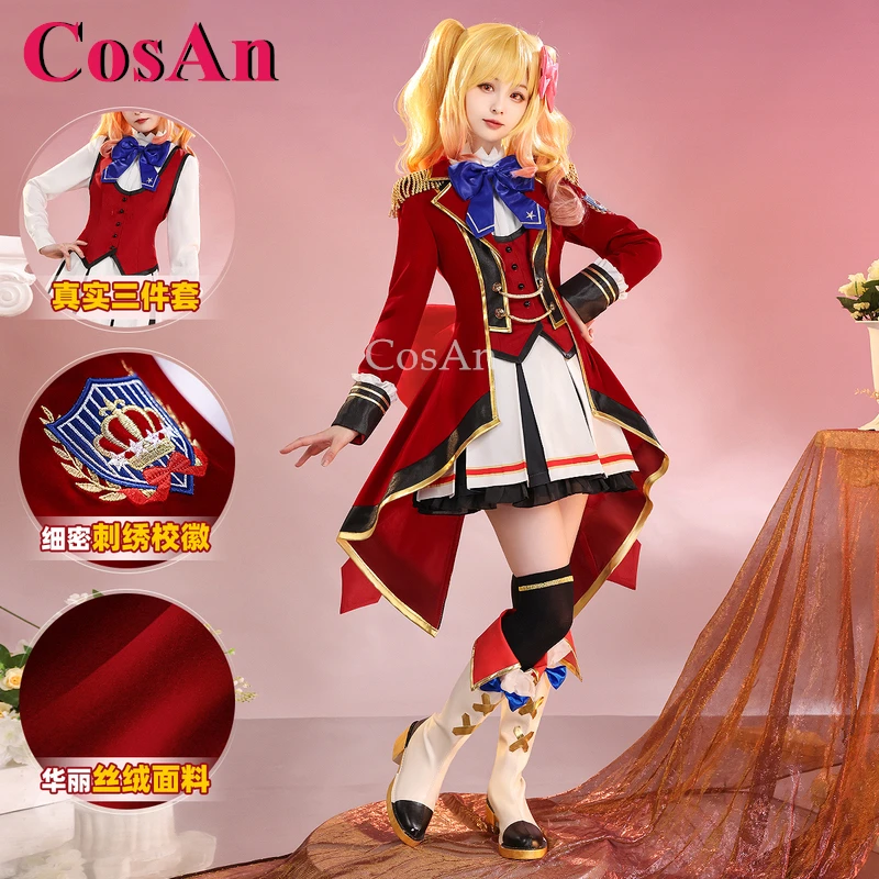

Костюмы для косплея CosAn Game Aikatsu Stars Nijino Yume, модная роскошная школьная форма S4, одежда для ролевых игр на Хэллоуин