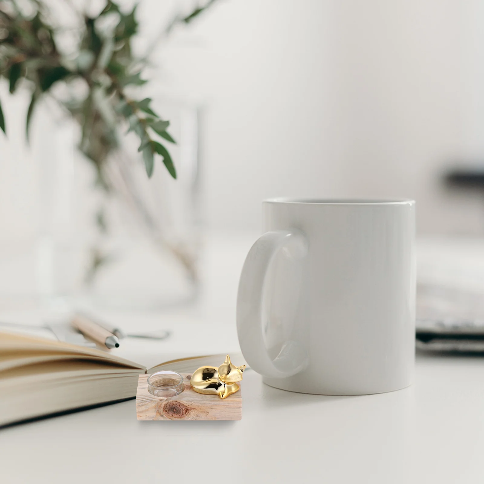 مجموعة واحدة من الشمعدان الخشبي الذهبي مصنوعة من مادة ممتازة لتزيين المنزل لغرفة المعيشة وغرفة النوم والحمام هدية سهلة الوضوح #2