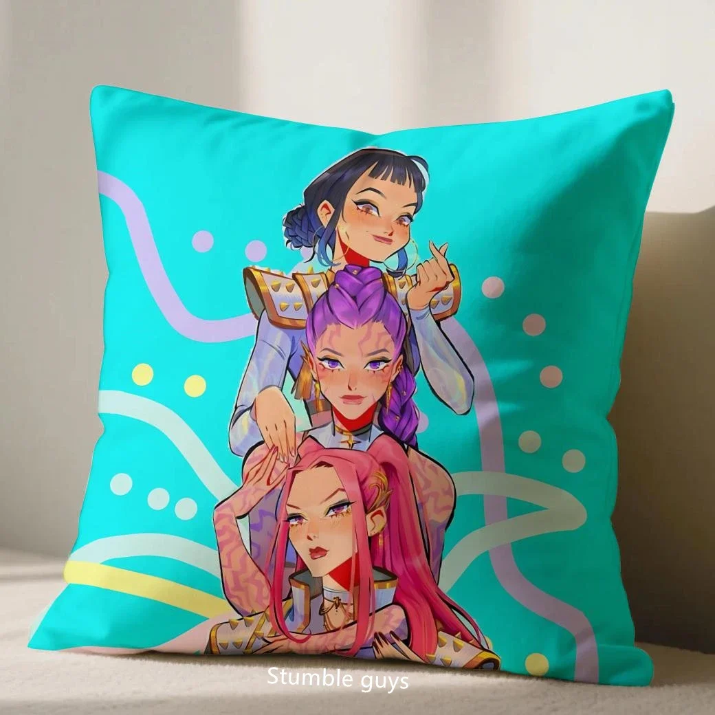 شيطان الصيادين Kpop غطاء الوسادة أنيمي 45X45cm أريكة المخدة نسيج ناعم