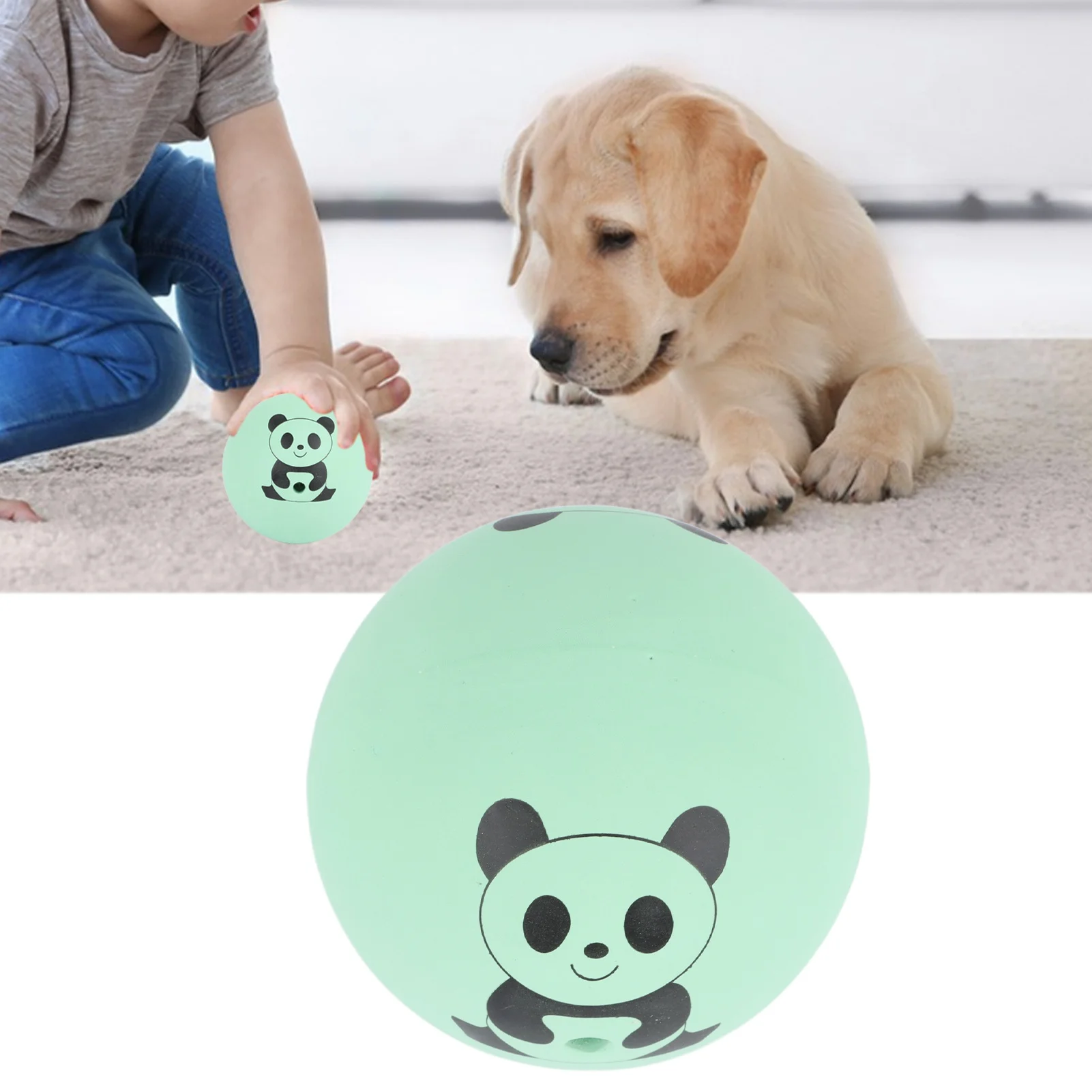 Squeaky Dog Toy Balls Latex Bite Resistant Interactive Smooth Pet Toys For Cat Dog 2.0in