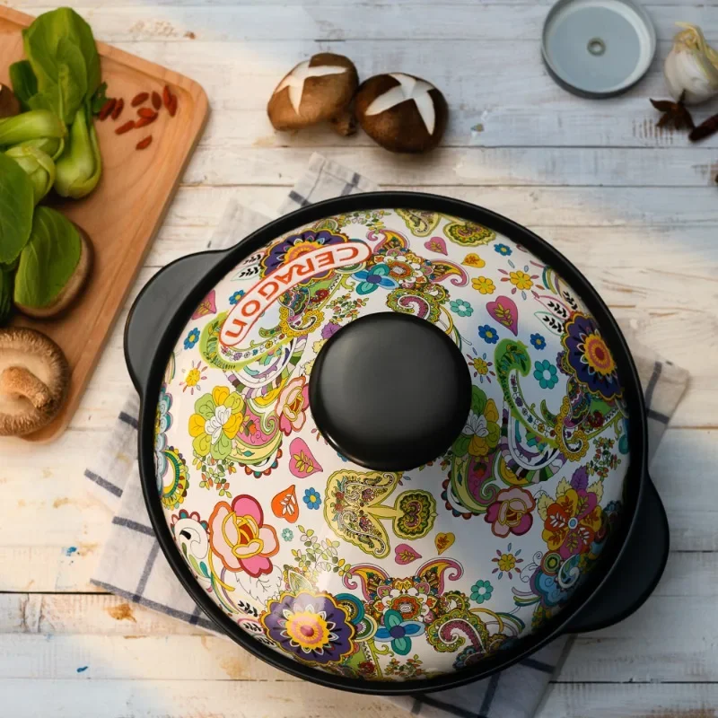 Morocco Steamer Taji Pot Cast Iron Pot Clay Pot Rice Cooker Japanese Household Simmered Casserole Induction Cooker Universal