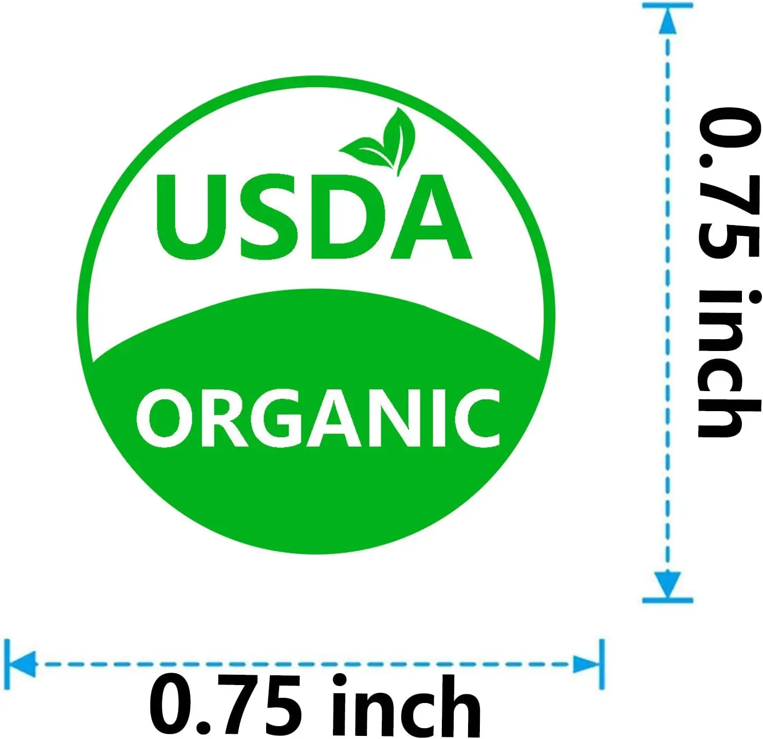 USDA Organic Labels 3/4 Inch Round Circle Food Rotation Rotating Adhesive Stickers 1000pcs