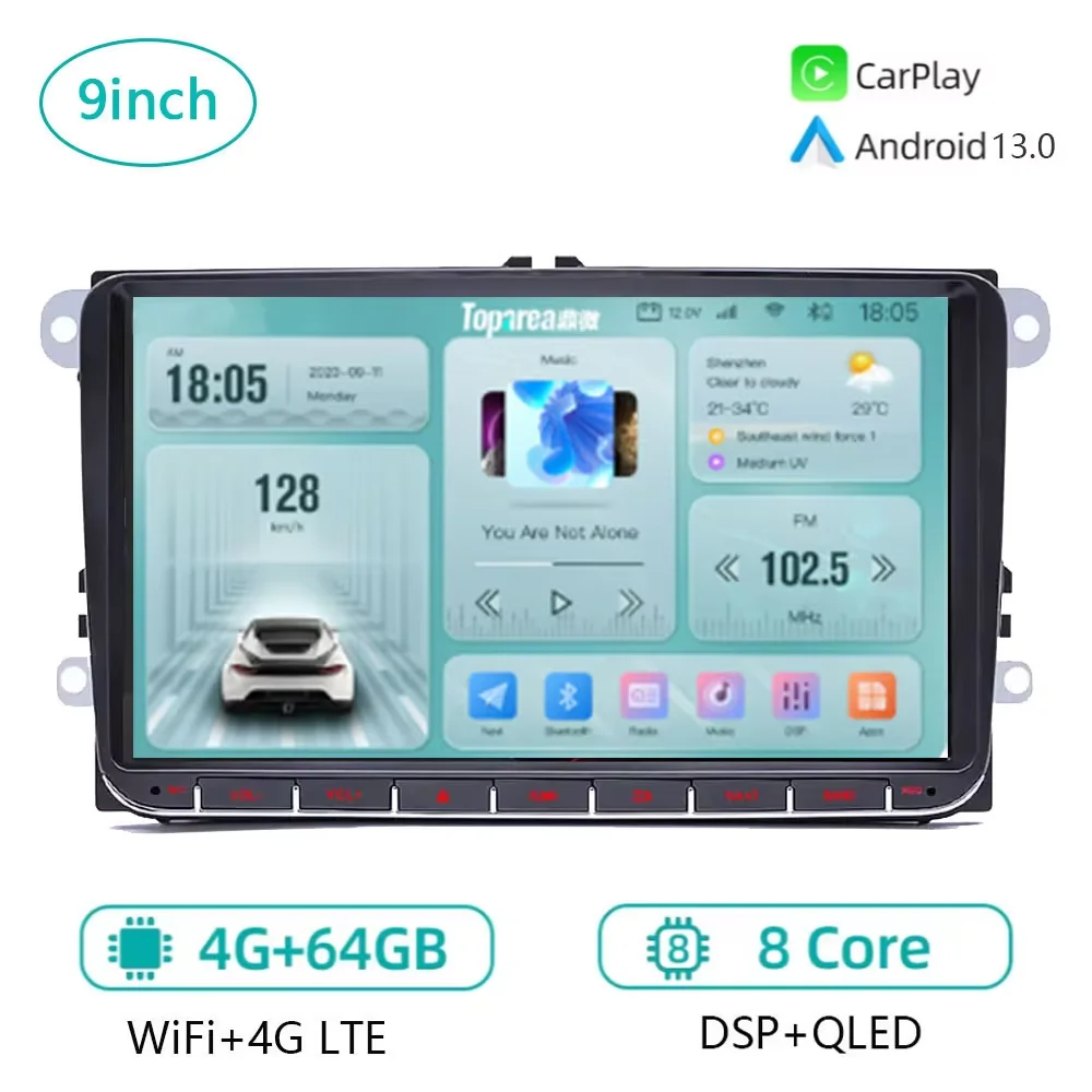 

9 inch Car GPS Radio Screen Stereo For Volkswagen VW Passat/CC/Polo/EOS/Scirocco/Sharan/Touran/Tiguan Car Multimedia Player