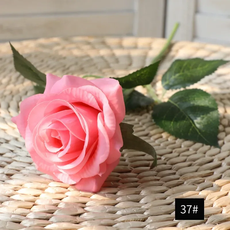 Latex Real Touch Rose Artificial Silicone Rose Flowers for Wedding Home Party Decoration Fake Flower Christmas New Year Gift