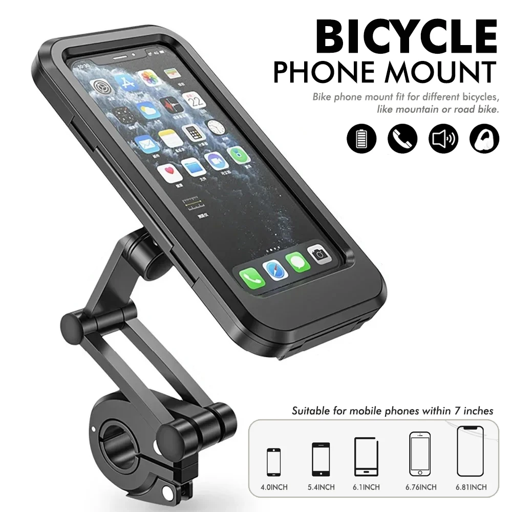 

Adjustable Retractable Bike Phone Holder 360° Rotating Waterproof Anti-Shock Bike/Motorcycle Phone Mount Touchscreen