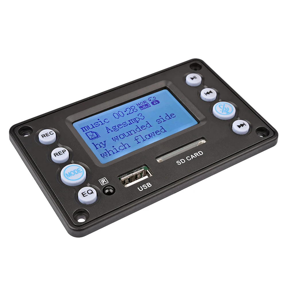 Dekoder MP3 5V LCD DAC Odbiornik audio Bluetooth APE FLAC WMA WAV Dekoder Obsługa nagrywania Radio Wyświetlanie tekstów