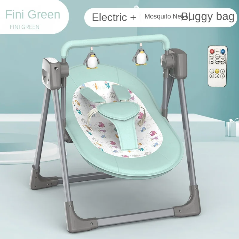 LazyChild Baby One-Click Folding Smart Music Electric Cradle Rocker Rocking Chair Newborn Intelligent Sleep Coax Artifact