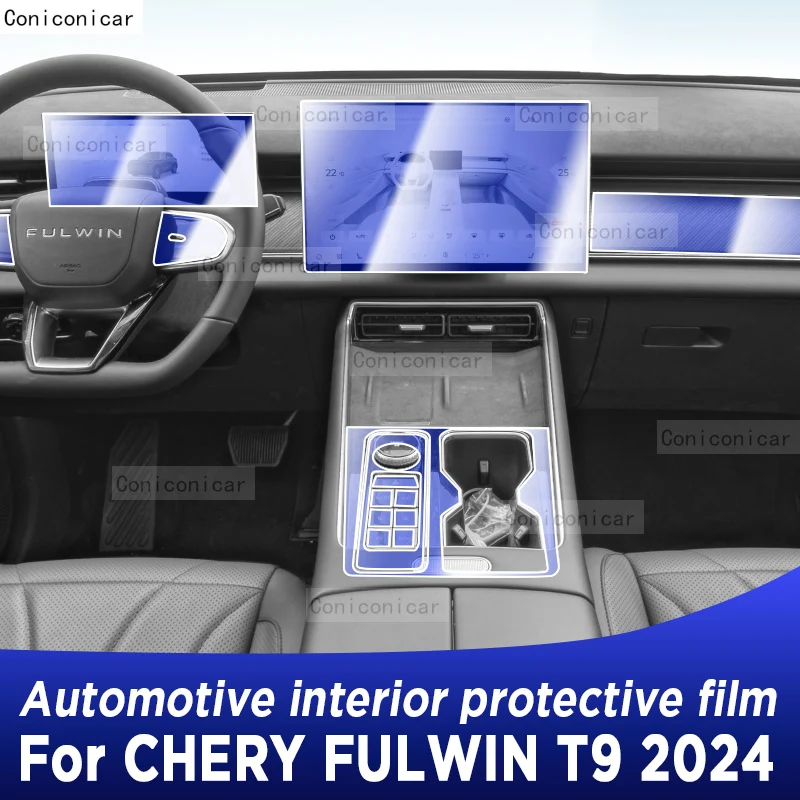 TPU Car Gear Dashboard Gps Navigation Screen Film Protective Sticker for CHERY FULWIN T9 2024 Anti-scratch Accessories