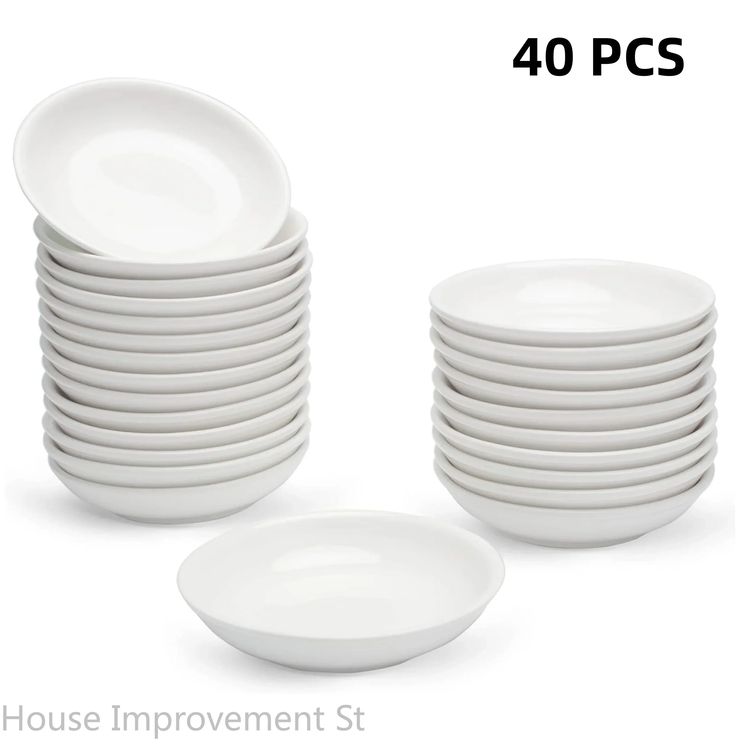 40 Pack Asian Sauce Bowls for Ketchup BBQ Condiments Appetizer Soy Sauce Dishes Set Seasoning Dishes Sushi Dipping Bowls