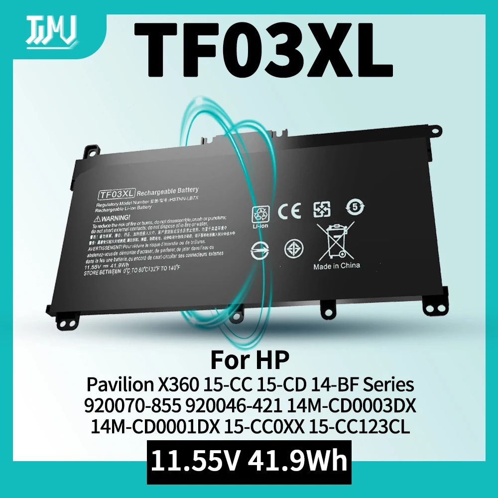 TF03XL Laptop Battery for HP Pavilion X360 15-CC 15-CD 14-BF Series 920070-855 920046-421 14M-CD0003DX 15-CC0XX 15-CC1XX
