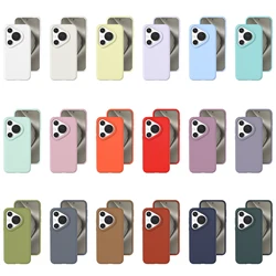 Shockproof Soft Liquid Silicone Case For Huawei Pura 70 Pro 80 Ultra 90 Pro Max, Slim Skin Fleece Lining Protection Phone Cover