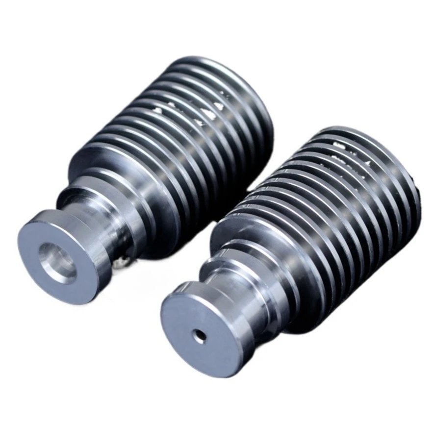 1/2pcs 1.75mm Straight Throat Heat Insulator - Aluminum Alloy Radiator for E3D V6 Hotend & VORON2.4 3D Printer Extruder
