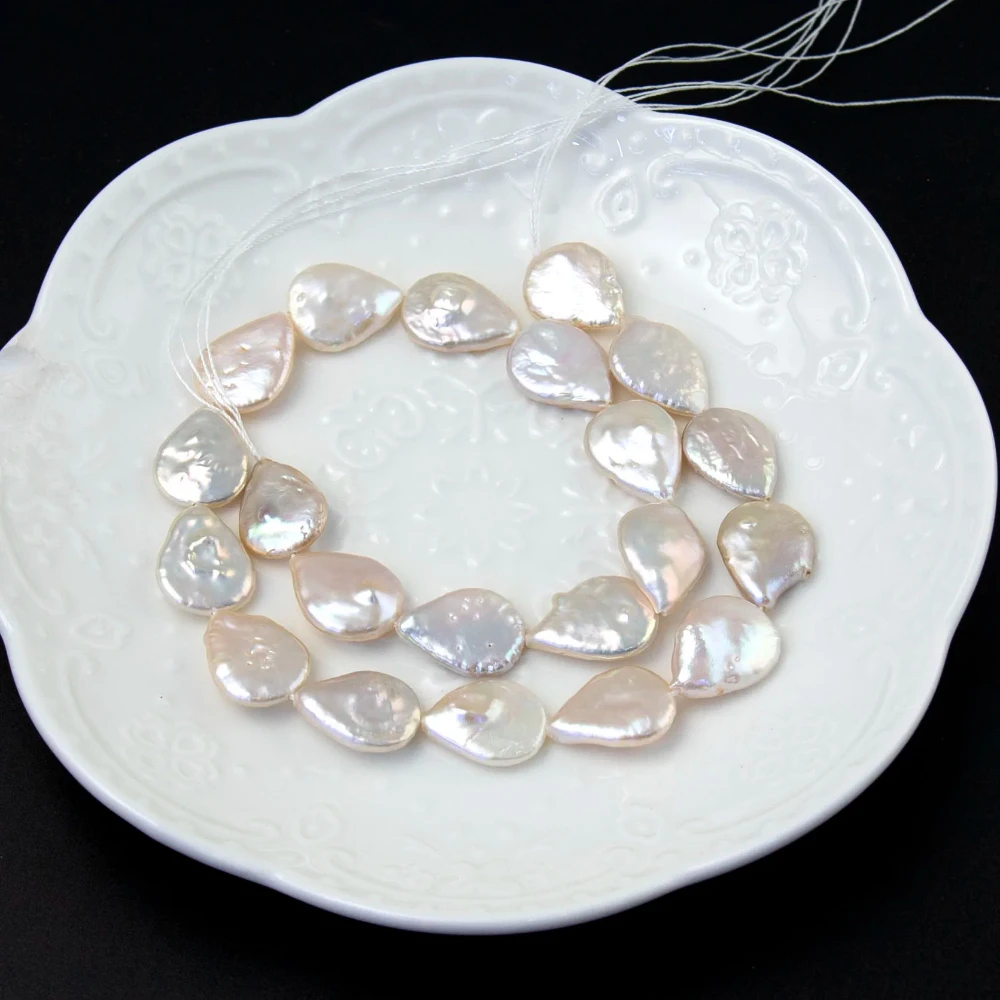 

Натуральные пресноводные жемчужные бусины в форме капли для изготовления ювелирных изделий, ожерелий, браслетов, аксессуаров, 14-15x19-20 мм