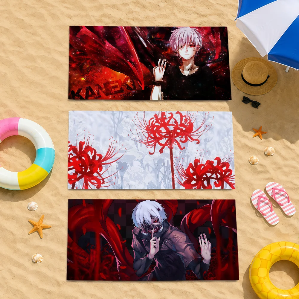 Bath Towel Anime Manga Cool Tokyo G-Ghoul Flower Soft Quick Dry Beach Gift Travel Gym Bathing Spa Camp Sport Pool Towel Gift