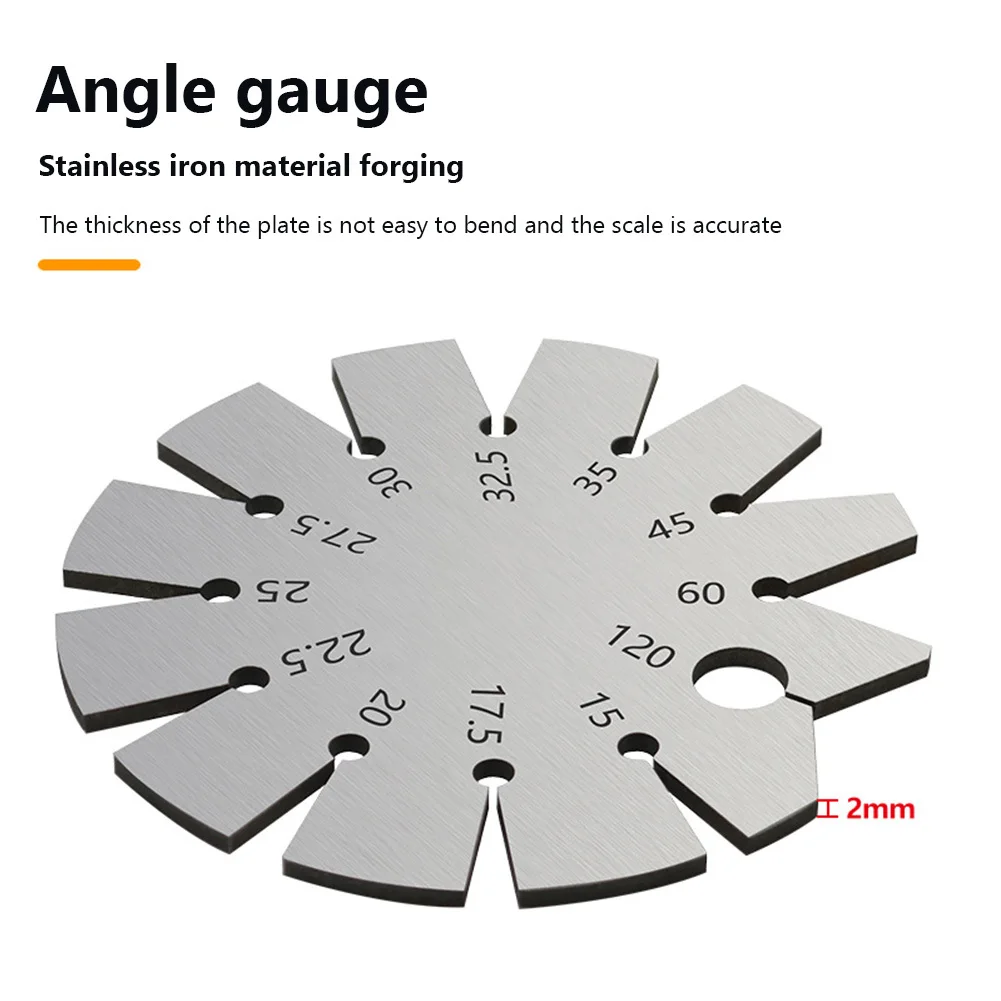 Stainless Steel Bevel Gauge 15-120 Degree Oblique Edges Protractor Woodwork Measurement Tool Planer Round Shape Angle Finder