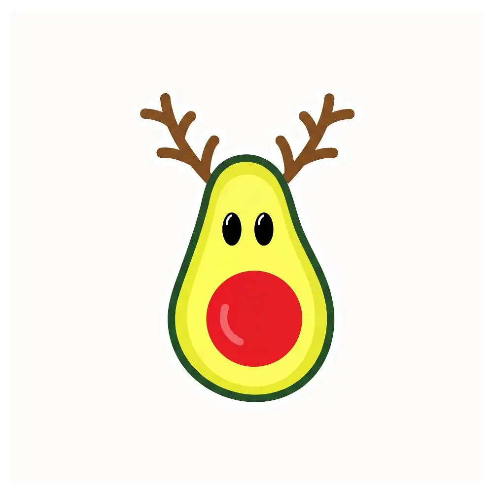 Avocado Deer Waterproof Stickers For Decorating Car Windows Motorcycles And Computers.
