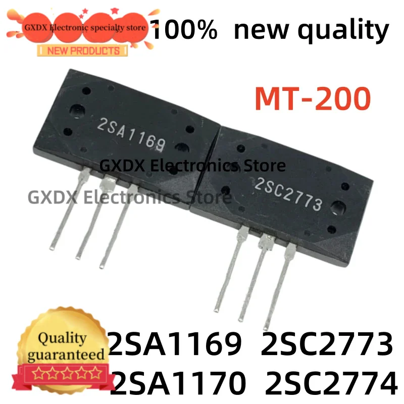 5PCS-5pairs new 2SA1169 2SC2773 2SA1170 2SC2774 A1169 C2773 A1170 C2774 MT-200 Silicon NPN and PNP epitaxial flat transistor
