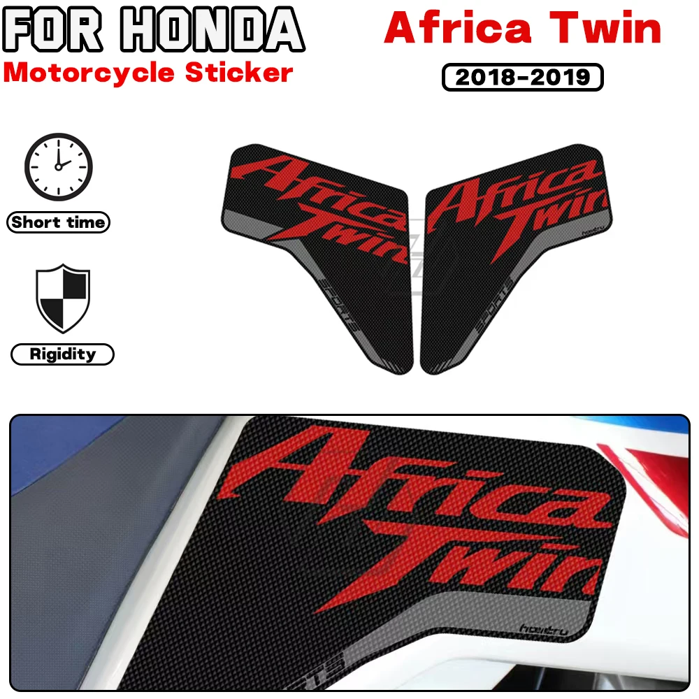 

For HONDA Africa Twin ADV Sport 2018-2019 Motorcycle Anti-slip Side Fuel Tank Pad Knee Decal Protection Stickers With Moto Logo