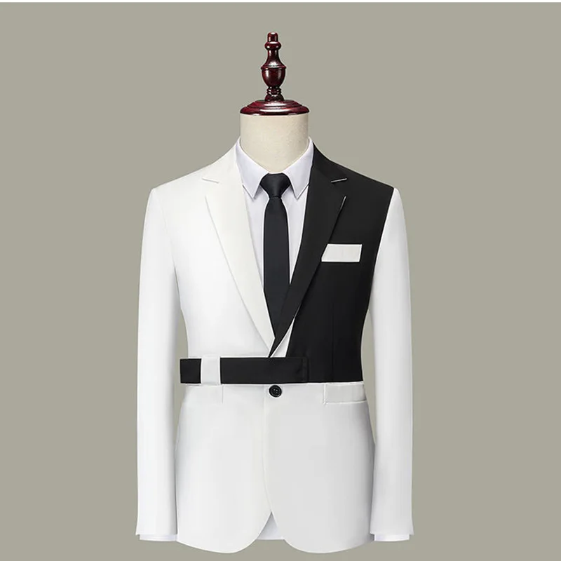 Fashion Casual Suits for Men Blazer Hombres One Piece Jacket Special New Style Single Breasted Notched Lapel Ropa Hombre 2024