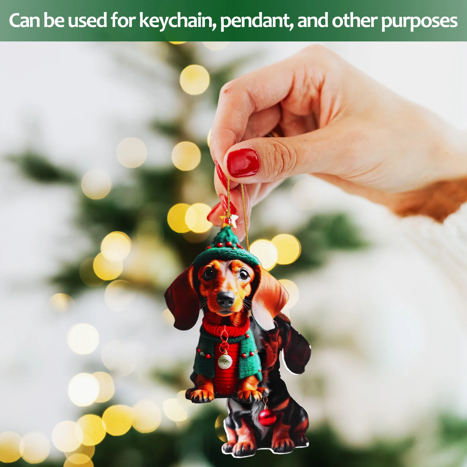 

10 Pcs Dachshund Pendant As Stuffed Animal Ornament Dog Ornaments Hanging Gadgets Christmas Fun