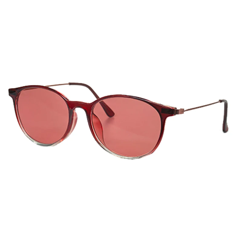 SHINU FL-41 Photochromic Light Sensitivity Glasses Migraine Headache Relief Rose Lens Indoor Outdoor UV400 Blue Light Glasses