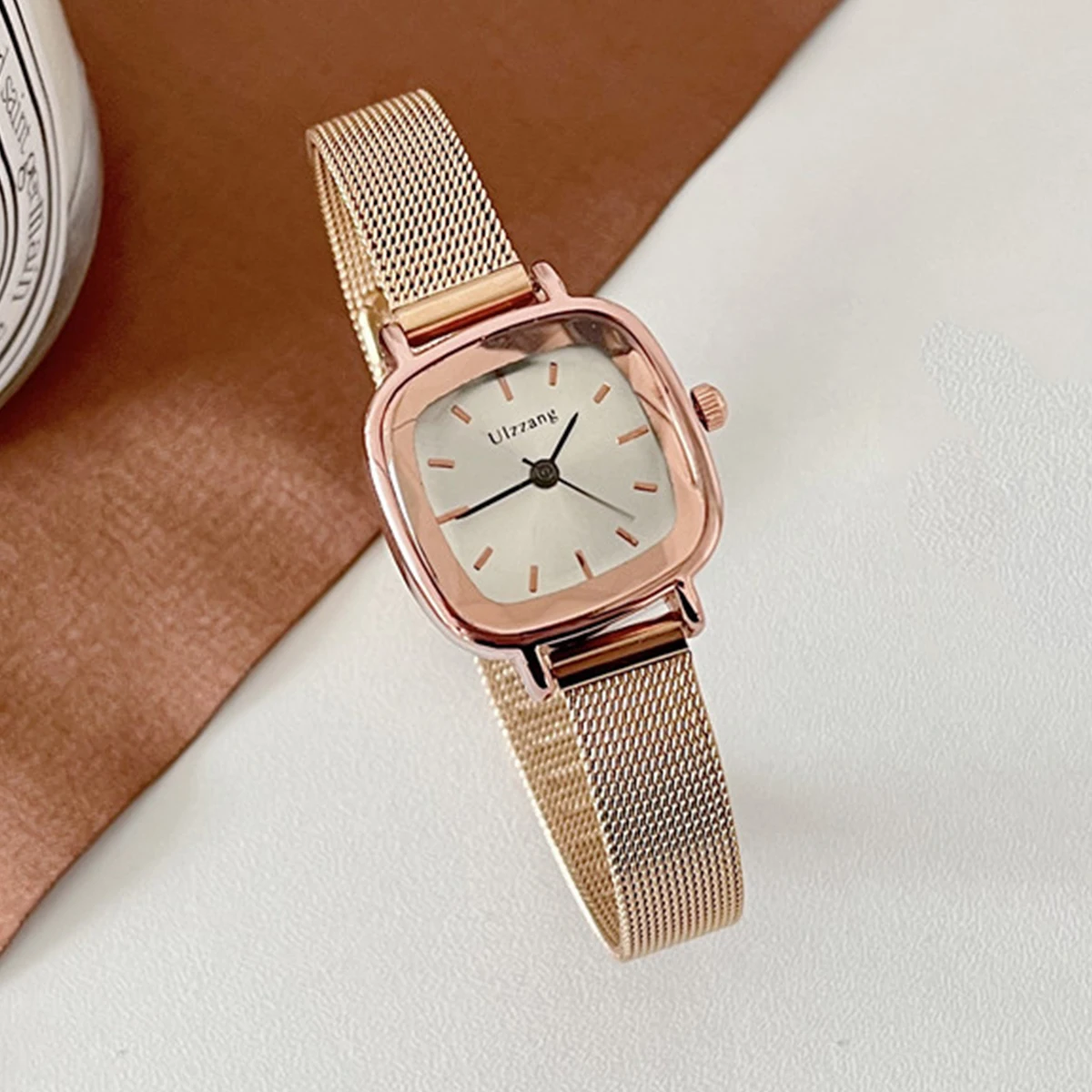 Fashion Women Small Dial Quartz Mesh Strap Watch