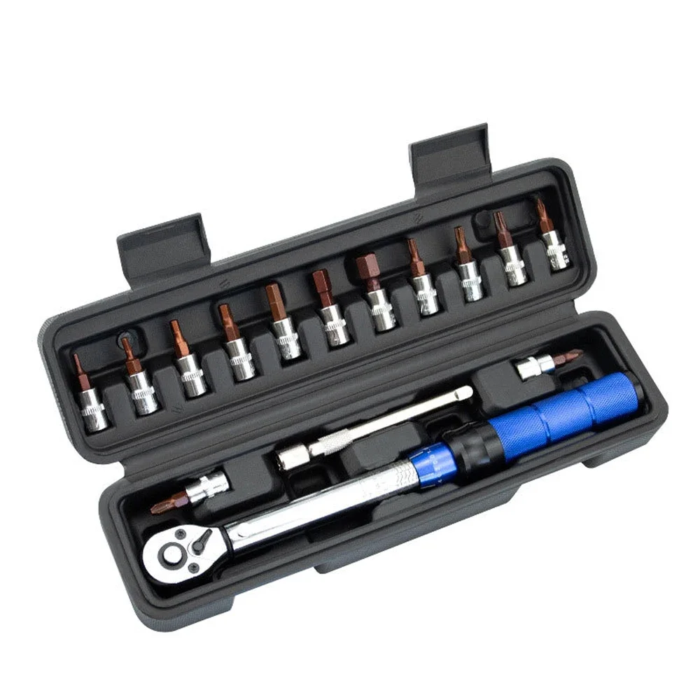 

Bicycle Torque Wrench Set 1/4" 2-24Nm Dual Direction Bike Allen Key Tool Socket Preset Type Spanner Pro Repair Tool Kit