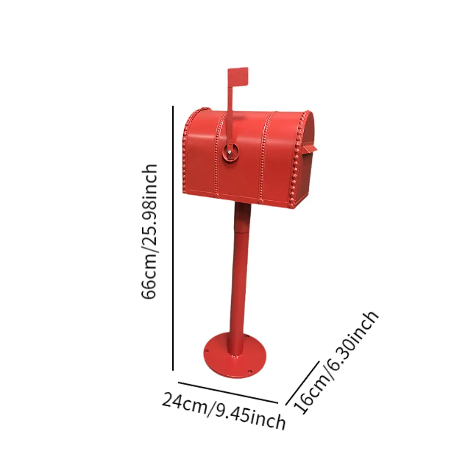 Skrzynka pocztowa Drop Box Duża pojemność Czerwone metalowe prezenty Dekoracja Odporna na warunki atmosferyczne skrzynka pocztowa na zewnątrz Brama