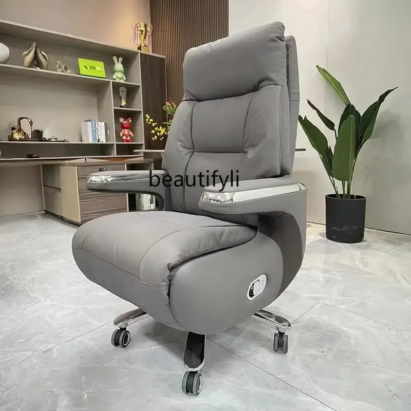 

B6 Leather electric massage boss, office recliner for afternoon nap, comfortable home office chair
