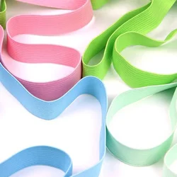 1M 1 Inch Elastic Knit Elastic Ribbon Bands DIY Table Skirts Sewing Accessories Pink White Tule Roll Wedding Baby Shower Decor