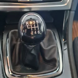 5/6 Car Gear Shift Knob Gear Head Leather for Ford S-Max C-Max Kuga Galaxy Mondeo 4 Mk4 Transit Tourneo Focus Car Accessories