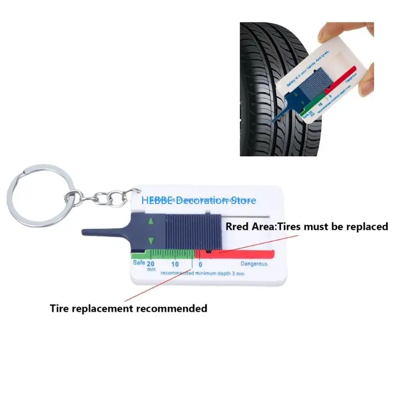 B0KC Professional Slider Type Tire Gauges 0 to 20mm Ranges for Car Motorcycle Truck