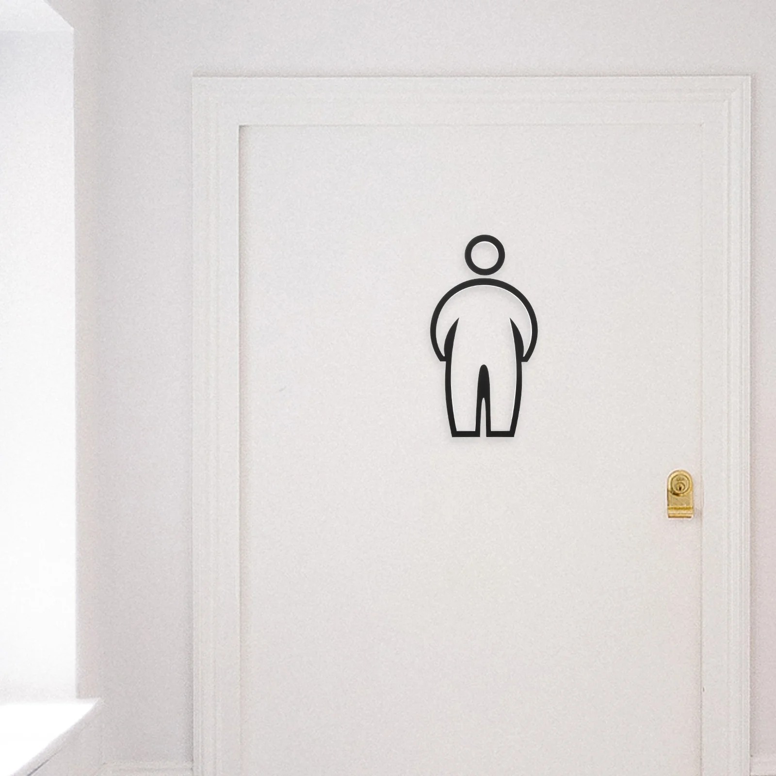 

Toilet Decor Sign Funny Bathroom Signs Three-dimensional Identification Black Acrylic for Business